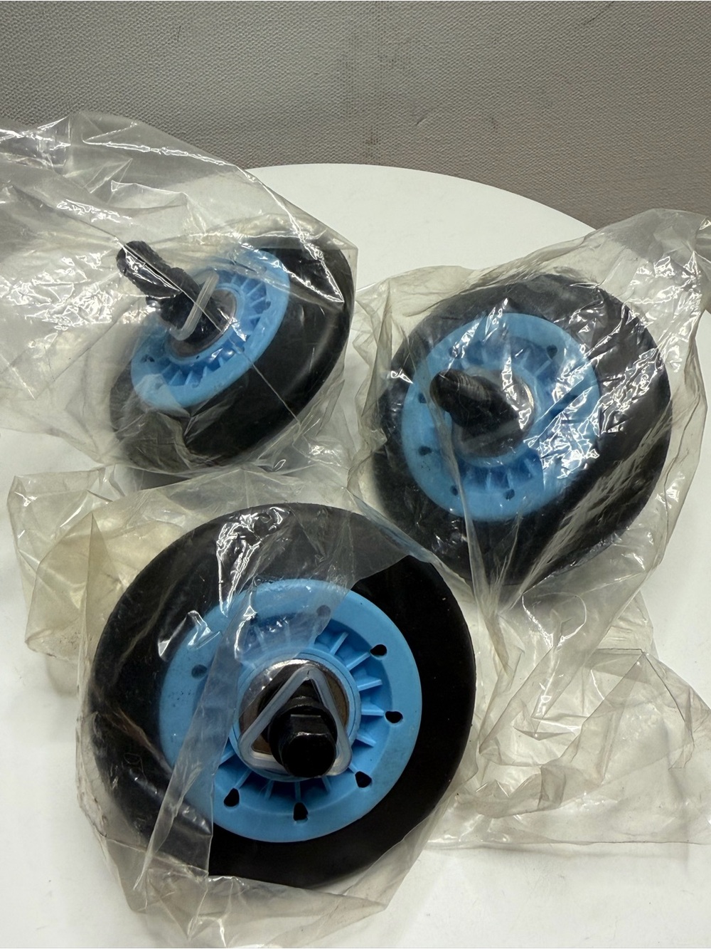 Replacement Blue & Black Caster Wheel Set for Electronics Equipment